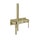 Gessi INGRANAGGIO miscelatore doccia, a parete, 2 vie, con deviatore, presa acqua e supporto doccetta, senza corpo incasso, finitura brass brushed PVD 63543#727