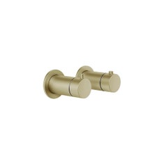 Immagine di Gessi SHOWER miscelatore termostatico per doccia, a parete, 3 uscite, senza corpo incasso, finitura brass brushed PVD 63335#727