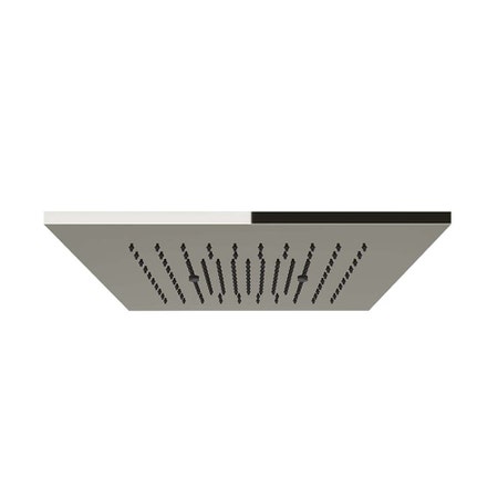 Immagine di Gessi MINIMALI sistema doccia a controsoffitto 35 cm, con funzione pioggia, da completare con cover elastica, finitura mirror steel 57801#238