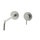 Rubinetteria Paffoni LIGHT set esterno per miscelatore lavabo ad incasso, con 2 piastre Ø 7 cm e bocca P.24.8 cm, finitura acciaio satinato LIGBOX106ST70
