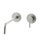 Immagine di Rubinetteria Paffoni LIGHT set esterno per miscelatore lavabo ad incasso, con 2 piastre Ø 7 cm e bocca P.24.8 cm, finitura acciaio satinato LIGBOX106ST70