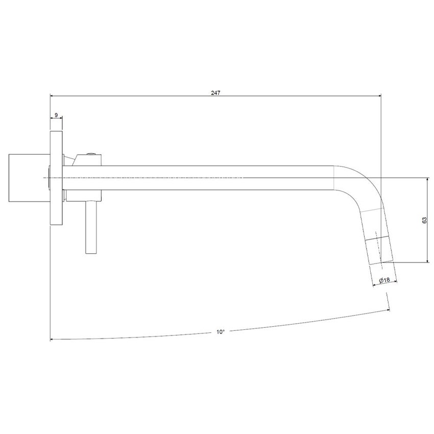 Immagine di Rubinetteria Paffoni LIGHT set esterno per miscelatore lavabo ad incasso, con 2 piastre Ø 7 cm e bocca P.24.8 cm, finitura cromo LIGBOX106CR70