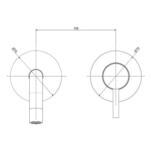Immagine di Rubinetteria Paffoni LIGHT set esterno per miscelatore lavabo ad incasso, con 2 piastre Ø 7 cm e bocca P.24.8 cm, finitura cromo LIGBOX106CR70