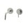 Rubinetteria Paffoni LIGHT set esterno per miscelatore lavabo ad incasso, con 2 piastre Ø 7 cm e bocca P.17.8 cm, finitura acciaio satinato LIGBOX105ST70