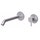 Rubinetteria Paffoni INOX TECH miscelatore monocomando per lavabo ad incasso, con 2 piastre Ø 6 cm, bocca P.18 cm e corpo incasso incluso, finitura acciaio inox INOX107AC60