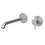 Immagine di Rubinetteria Paffoni INOX TECH miscelatore monocomando per lavabo ad incasso, con 2 piastre Ø 6 cm, bocca P.18 cm e corpo incasso incluso, finitura acciaio inox INOX107AC60