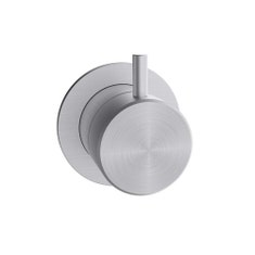 Immagine di Rubinetteria Paffoni INOX TECH deviatore ad incasso, attacchi 1/2”G, con corpo incasso incluso, finitura acciaio inox ZDEV119AC