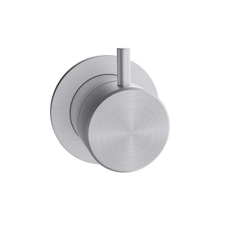 Immagine di Rubinetteria Paffoni INOX TECH deviatore ad incasso, attacchi 1/2”G, con corpo incasso incluso, finitura acciaio inox ZDEV119AC