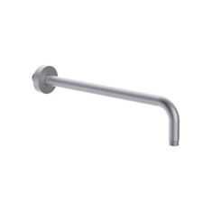 Immagine di Rubinetteria Paffoni INOX TECH braccio doccia a parete P.40 cm, Ø 2.2 cm, con rosone Ø 6 cm, finitura acciaio inox ZSOF307AC
