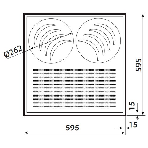 Immagine di Aermec Griglia di aspirazione e mandata aria 595x595 mm con bocchette orientabili ad effetto Coanda per VEC20I e VEC24I VEC20GL