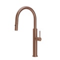Immagine di Gessi 316 miscelatore monocomando H.47 cm, con bocca girevole e doccetta estraibile doppio getto, finitura copper brushed PVD 60022#708