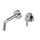 Rubinetteria Paffoni LIGHT set esterno per miscelatore lavabo ad incasso, con 2 piastre Ø 7 cm e bocca P.24.8 cm, finitura cromo LIGBOX106CR70