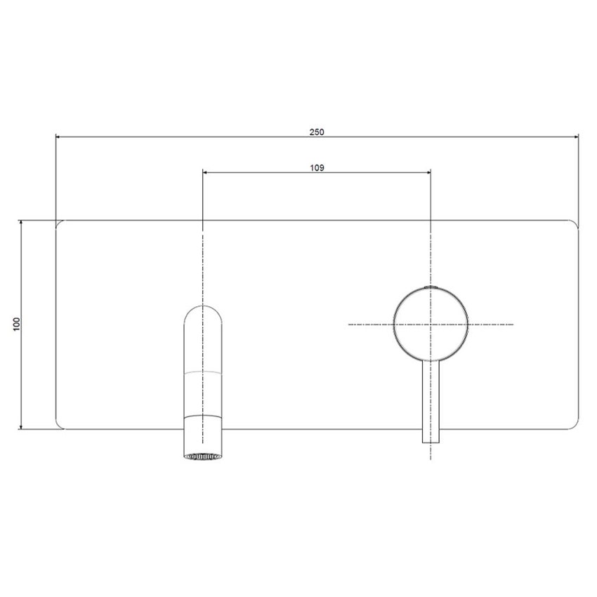 Immagine di Rubinetteria Paffoni LIGHT set esterno per miscelatore lavabo ad incasso, con piastra 25x10 cm e bocca P.12.3 cm, finitura cromo LIGBOX104CR