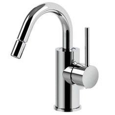 Immagine di Rubinetteria Paffoni LIGHT miscelatore H.19.1 cm per bidet con canna girevole, senza scarico, finitura cromo LIG138CR
