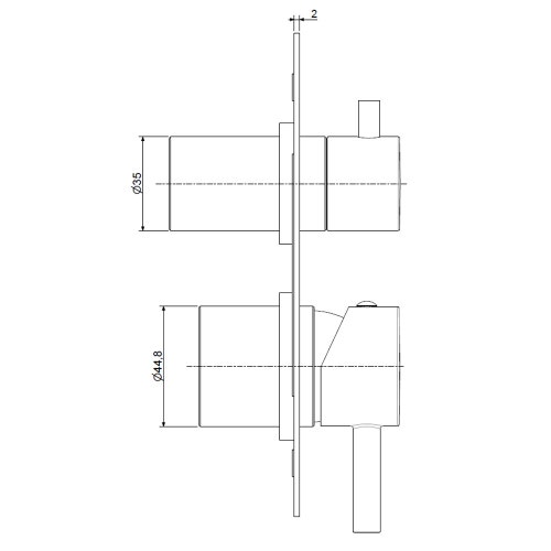 Immagine di Rubinetteria Paffoni LIGHT set esterno per miscelatore doccia ad incasso, con piastra Ø 18 cm e 3 uscite, finitura cromo LIGBOX019CR