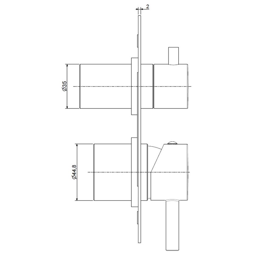 Immagine di Rubinetteria Paffoni LIGHT set esterno per miscelatore doccia ad incasso, con piastra Ø 18 cm e 3 uscite, finitura cromo LIGBOX019CR