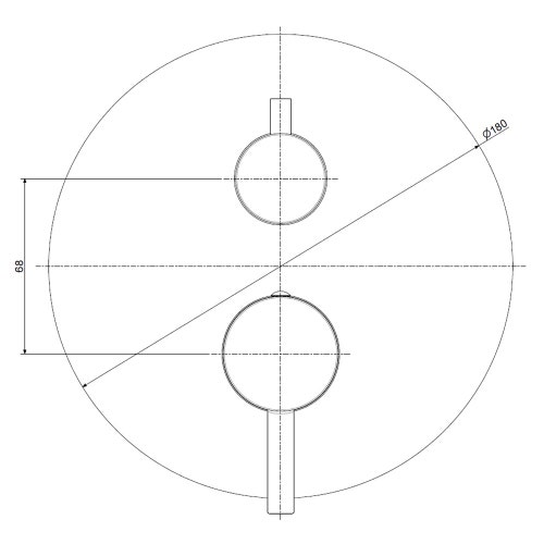 Immagine di Rubinetteria Paffoni LIGHT set esterno per miscelatore doccia ad incasso, con piastra Ø 18 cm e 3 uscite, finitura cromo LIGBOX019CR