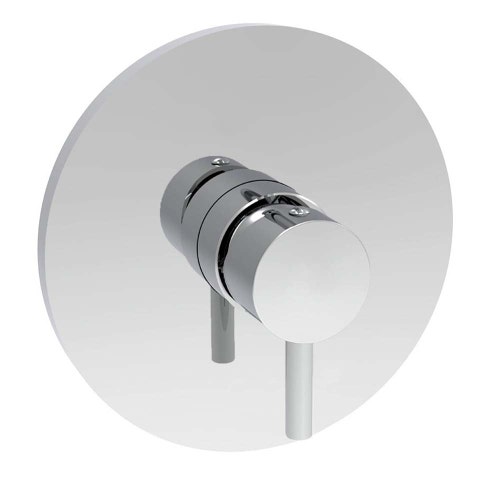 Immagine di Rubinetteria Paffoni IGHT set esterno per miscelatore doccia ad incasso, con piastra Ø 17.3 cm e 1 uscita, finitura cromo LIGBOX010CR