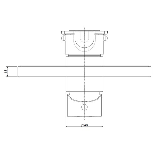 Immagine di Rubinetteria Paffoni IGHT set esterno per miscelatore doccia ad incasso, con piastra Ø 17.3 cm e 1 uscita, finitura cromo LIGBOX010CR