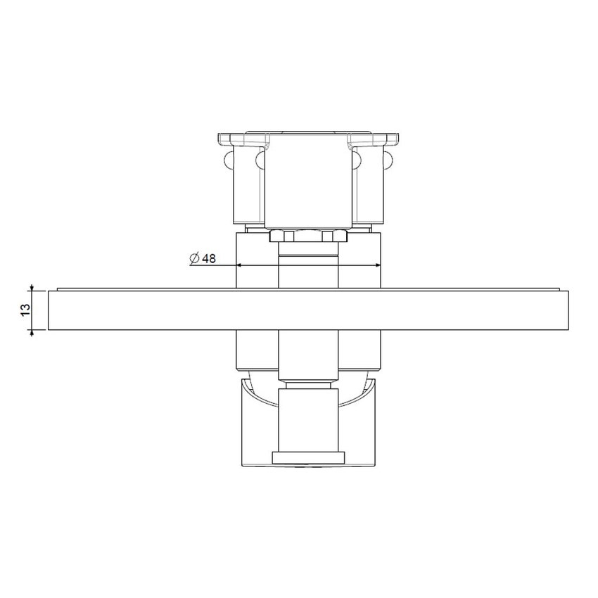 Immagine di Rubinetteria Paffoni IGHT set esterno per miscelatore doccia ad incasso, con piastra Ø 17.3 cm e 2 uscite, finitura cromo LIGBOX015CR