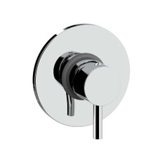 Immagine di Rubinetteria Paffoni LIGHT miscelatore ad incasso con piastra Ø 11.6 cm per doccia, senza deviatore, finitura cromo LIG010CR