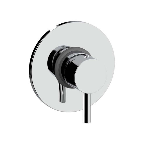 Immagine di Rubinetteria Paffoni LIGHT miscelatore ad incasso con piastra Ø 11.6 cm per doccia, senza deviatore, finitura cromo LIG010CR
