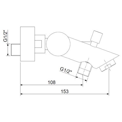 Immagine di Rubinetteria Paffoni LIGHT miscelatore per vasca/doccia, con deviatore, senza set doccia, finitura cromo LIG022CR