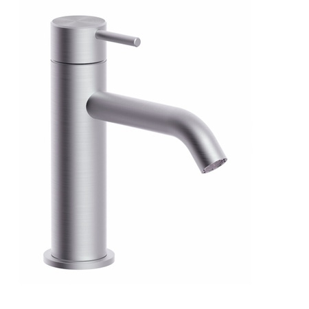Immagine di Rubinetteria Paffoni LIGHT miscelatore H.15.3 cm per lavabo, senza scarico, finitura acciaio inox INOX071AC