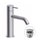 Rubinetteria Paffoni LIGHT miscelatore H.15.3 cm per lavabo, con scarico Click-Clack 1"1/4, finitura acciaio inox INOX071KAC