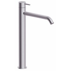 Immagine di Rubinetteria Paffoni LIGHT miscelatore H.31.7 cm per lavabo, senza scarico, finitura acciaio inox INOX081AC