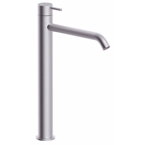 Immagine di Rubinetteria Paffoni LIGHT miscelatore H.31.7 cm per lavabo, senza scarico, finitura acciaio inox INOX081AC