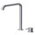 Rubinetteria Paffoni LIGHT miscelatore H.26 cm per lavabo, senza scarico, con bocca girevole, finitura acciaio inox INOX051AC