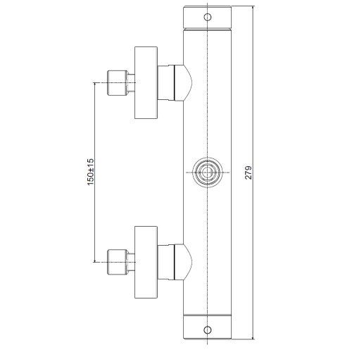Immagine di Rubinetteria Paffoni INOX TECH miscelatore ad incasso per doccia, 2 uscite, finitura acciaio inox INOX169AC