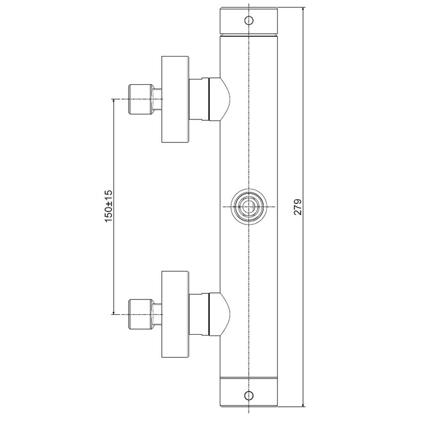 Immagine di Rubinetteria Paffoni INOX TECH miscelatore ad incasso per doccia, 2 uscite, finitura acciaio inox INOX169AC