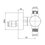 Immagine di Rubinetteria Paffoni INOX TECH miscelatore ad incasso per doccia, 2 uscite, finitura acciaio inox INOX169AC