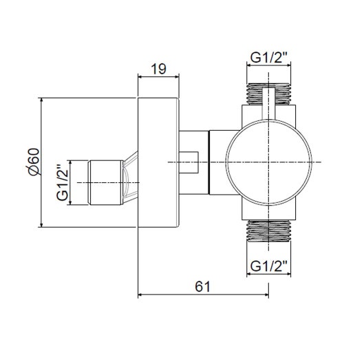 Immagine di Rubinetteria Paffoni INOX TECH miscelatore ad incasso per doccia, 2 uscite, finitura acciaio inox INOX169AC