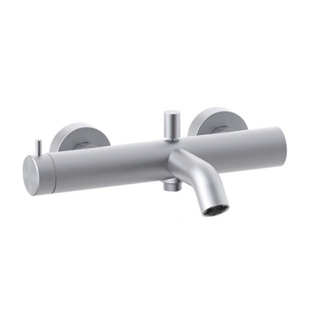 Immagine di Rubinetteria Paffoni INOX TECH miscelatore vasca/doccia con deviatore, senza set doccia, finitura acciaio inox INOX022AC