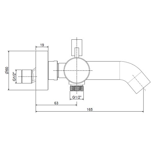 Immagine di Rubinetteria Paffoni INOX TECH miscelatore vasca/doccia con deviatore, senza set doccia, finitura acciaio inox INOX022AC