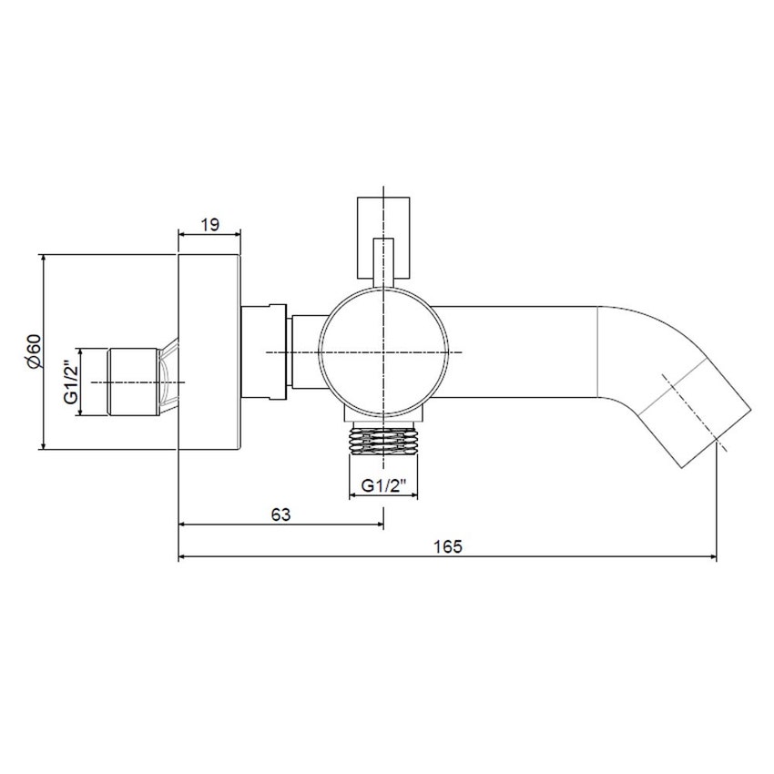 Immagine di Rubinetteria Paffoni INOX TECH miscelatore vasca/doccia con deviatore, senza set doccia, finitura acciaio inox INOX022AC