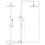 Immagine di Rubinetteria Paffoni INOX TECH colonna doccia regolabile termostatica a parete, soffione rotondo Ø 25 cm, flessibile 150 cm e doccetta, finitura acciaio inox ZCOL503AC
