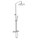 Rubinetteria Paffoni INOX TECH colonna doccia regolabile termostatica a parete, soffione rotondo Ø 25 cm, flessibile 150 cm e doccetta, finitura acciaio inox ZCOL503AC