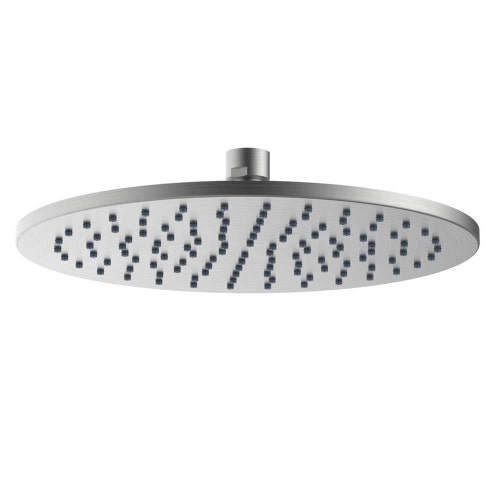 Immagine di Rubinetteria Paffoni INOX TECH soffione anticalcare tondo, Ø 25 cm, finitura acciaio inox ZSOF308AC