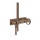 Gessi ANELLO miscelatore doccia, a parete, 2 uscite con deviatore, presa acqua e supporto doccetta, senza corpo incasso, finitura copper brushed PVD 63343#708