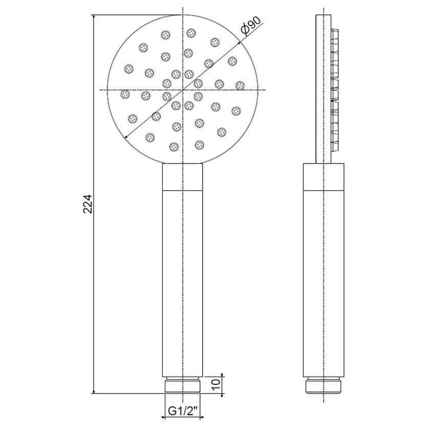 Immagine di Rubinetteria Paffoni INOX TECH doccia monogetto Ø 9 cm, colore bianco finitura acciaio inox ZDOC133AC