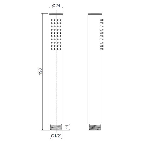 Immagine di Rubinetteria Paffoni INOX TECH doccia monogetto Ø 2.4 cm, colore bianco finitura acciaio inox ZDOC132AC