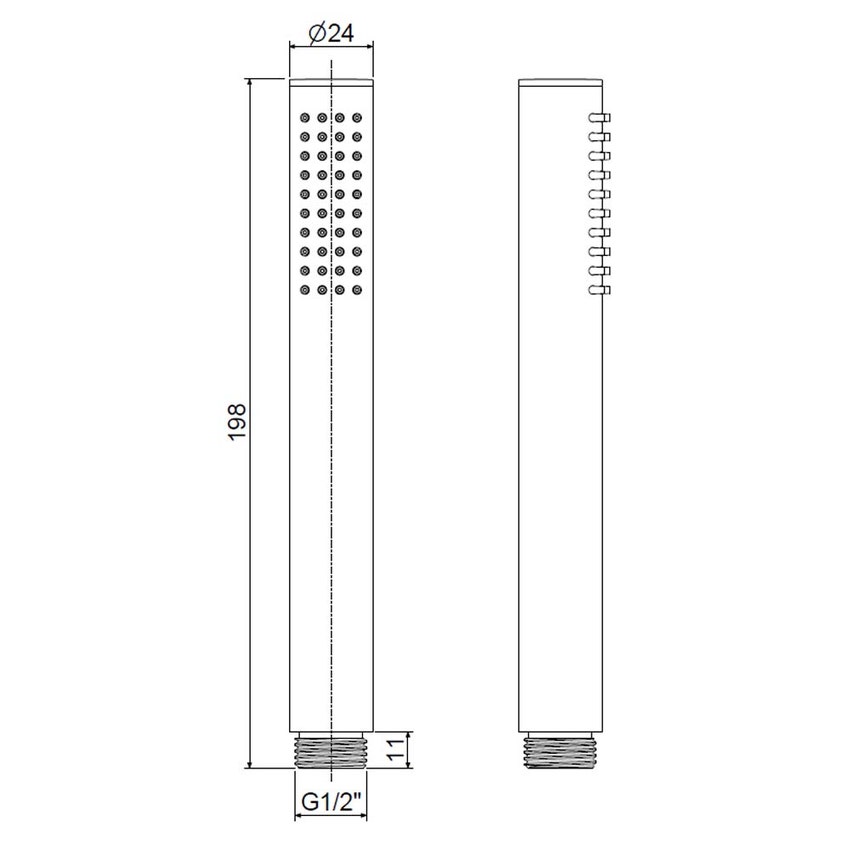 Immagine di Rubinetteria Paffoni INOX TECH doccia monogetto Ø 2.4 cm, colore bianco finitura acciaio inox ZDOC132AC