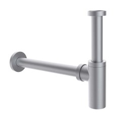 Immagine di Rubinetteria Paffoni Sifone a bottiglia per lavabo, finitura acciaio inox ZACC526AC