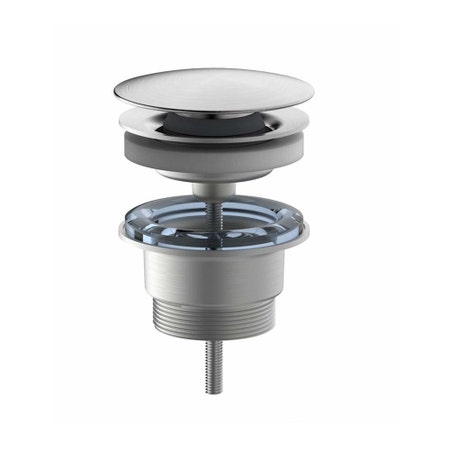 Immagine di Rubinetteria Paffoni Piletta di scarico click clack 1” 1/4, con troppopieno, finitura cromo ZSCA078AC