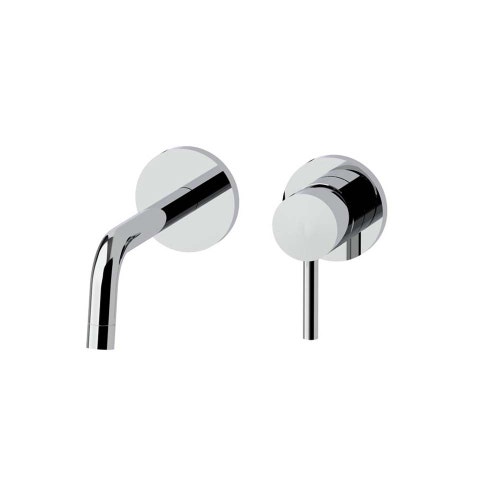 Immagine di Rubinetteria Paffoni LIGHT miscelatore lavabo ad incasso, con 2 piastre Ø 7 cm e bocca P.17.8 cm, finitura cromo LIG006CR70