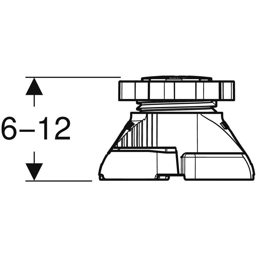 Immagine di Geberit Set piedini Geberit H.6-12 cm, per piatto doccia, fino a 120 cm 554.954.00.1